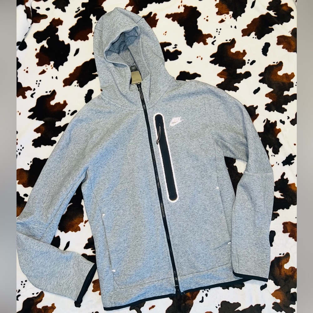 Nike Tech Fleece Hoodie Full Zip Gray Mens Small Sportswear Jacket